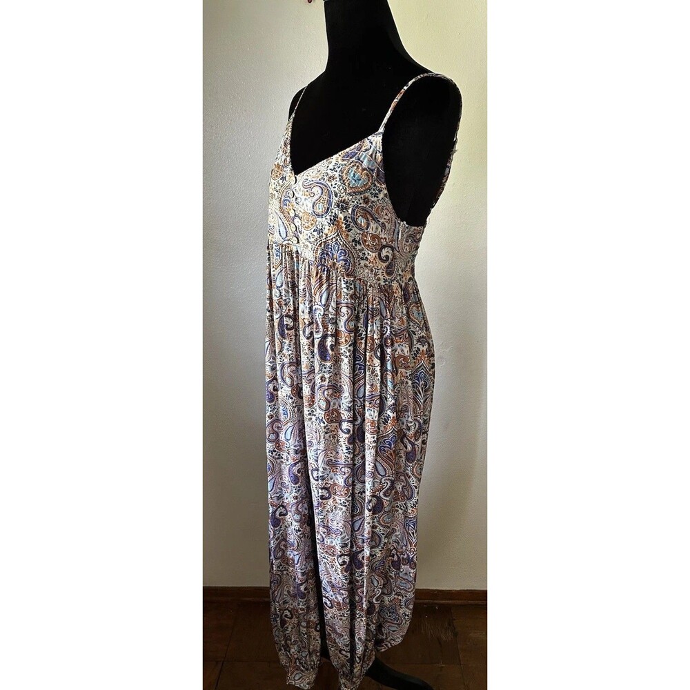 Sage+fig Harem Pants Jumpsuit Paisley Size Small Boho Cottage Balloon Pant - Picture 3 of 13